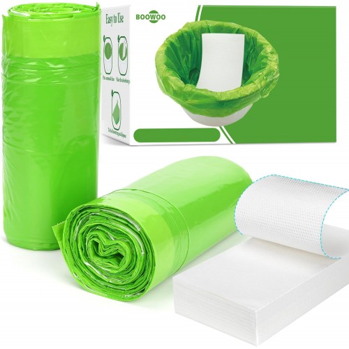 BOOWOO Bedside Commode Liners with Absorbent Pads, 50 Disposable Commode Bags and 50 Pads, Scented Adult Potty Chair Liners, Portable Commode Poop Bags for Commode Chair, Bedpan, Bucket Toilet BOOWOO Bedside Commode Liners with Absorbent Pads, 50 Disposable Commode Bags and 50 Pads, Scented Adult Potty Chair Liners, Portable Commode Poop Bags for Commode Chair, Bedpan, Bucket Toilet