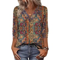 Zeagoo Women Long Sleeve Tops Dressy Casual V Neck Tshirts Basics Tee 2025 Fall Trendy Clothes S-2XL