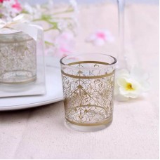 Golden Renaissance Glass Candle Holders