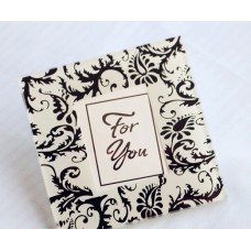 Damask Glass Coasters Set (2pcs/set)