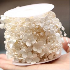 Artificial Pearl and Flower Garland