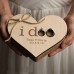 Wood Heart Shaped Ring Pillow