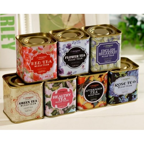 Portable Tea Tins Lids Container Boxes  Portable Tea Tins Lids Container Boxes