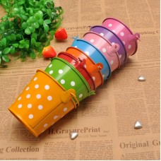 Miniature White Dot Favor Pails