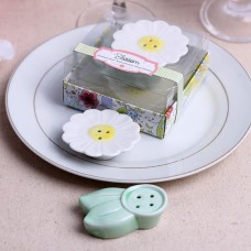 Ceramic Flower Design Salt & Pepper Shakers