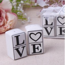 Ceramic Love Design Salt & Pepper Shakers