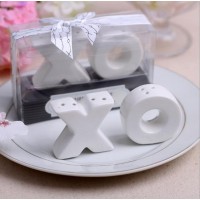 Ceramic XO Salt & Pepper Shakers  