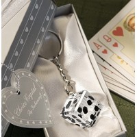 Crystal Dice Keychain
