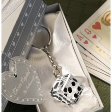 Crystal Dice Keychain
