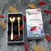 Golden Sakura Spoon & Fruit Fork Set Golden Sakura Spoon & Fruit Fork Set