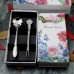 Golden Sakura Spoon & Fruit Fork Set Golden Sakura Spoon & Fruit Fork Set