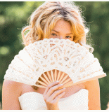 Antiqued Lace Hand Fans