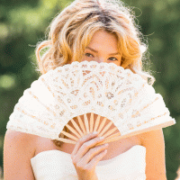 Antiqued Lace Hand Fans