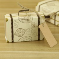 Bon Voyage Vintage Suitcase Favor Boxes