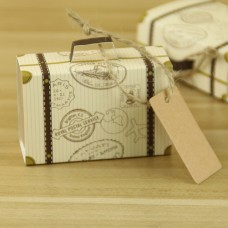 Bon Voyage Vintage Suitcase Favor Boxes