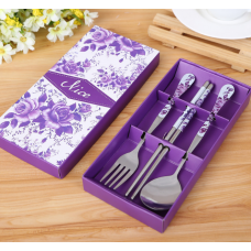 Personalized Spoon Fork Chopsticks Set