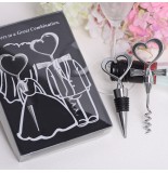 Bride Groom Wine Corkscrew Stopper Set 